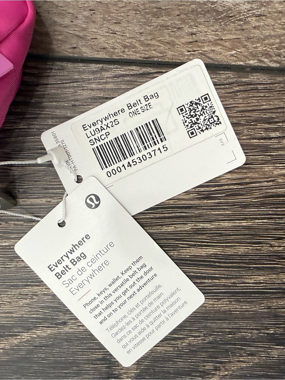 Lululemon Everywhere Belt Bag 1L Sonic Pink NWT - Picture 5 of 5